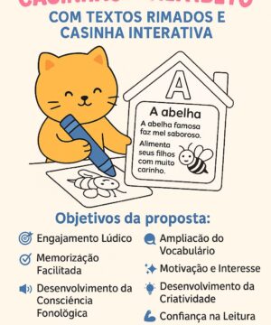 📚 Casinhas do Alfabeto com Textos Rimados e Casinha Interativa 🏠🔤