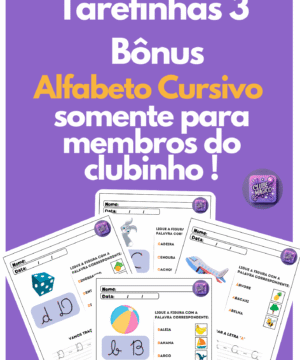 📚 Apostila Alfabeto Cursivo – Clubinho Exclusivo ✏️