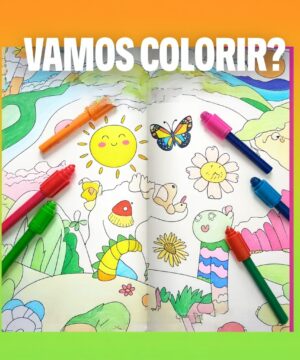 🖍️🎨 Vamos Colorir – 1º Ano (200 Páginas de Criatividade e Diversão!)