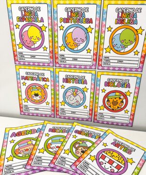 Capas de Matérias Circo da Alegria – Kit de Capas de Caderno Escolar para Imprimir