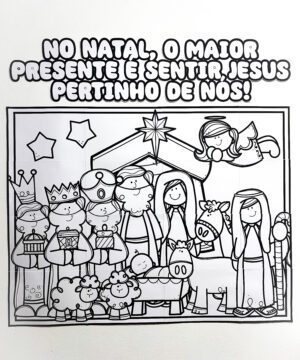 Cartaz Colaborativo Natal Cristão para Imprimir