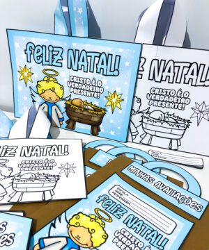 Kit Capas e Sacolas de Natal Cristão – Coloridas e Para Colorir