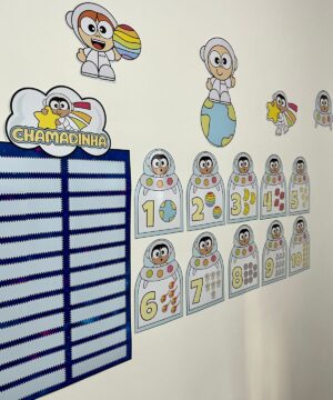 Kit Decoração de Sala de Aula Astronauta – PDF Pronto para Imprimir