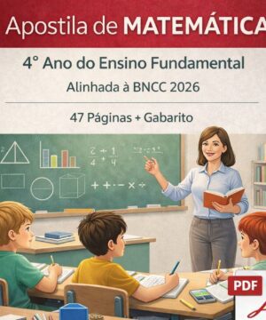 Apostila de Matemática 4º Ano Ensino Fundamental alinhada á BNCC 2026 (47 Páginas + Gabarito)