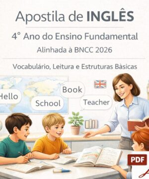 Apostila de Inglês 4º Ano Ensino Fundamental alinhada á BNCC (35 Páginas + Gabarito)
