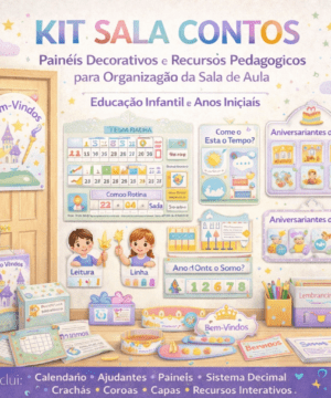 Kit Sala Contos – Painéis Decorativos e Recursos Pedagógicos para Organização da Sala de Aula