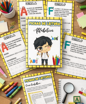 Fichas de Leitura Alfabética – A a Z (PDF para Imprimir)