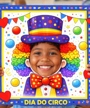 Atividade Dia do Circo Educação Infantil – Painel e Moldura com Foto do Aluno