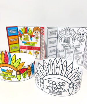 Lapbook Dia dos Povos Indígenas + Coroa para Colorir – Atividade Educação Infantil