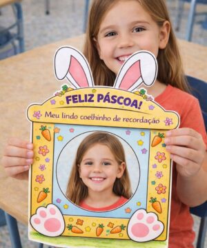 Atividade de Páscoa com Foto do Aluno – Lembrança Escolar